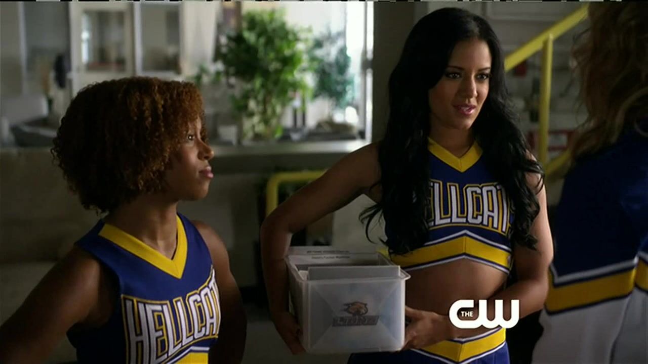 in Panties, cheerleader outfit on Hellcats!