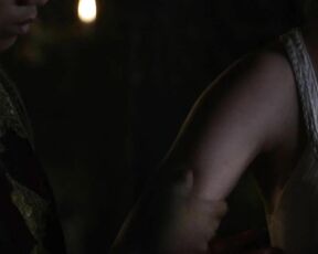 sexy huge Cleavage in white dress in Camelot s1e5 HiDef 720p!