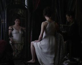 sexy huge Cleavage in white dress in Camelot s1e5 HiDef 720p!