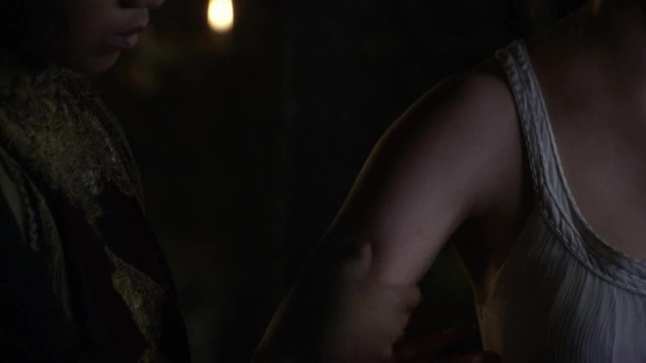 sexy huge Cleavage in white dress in Camelot s1e5 HiDef 720p!