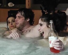 Theresa Novicky and Stacey Poupolo Nude in Hottub in Heavy Times!