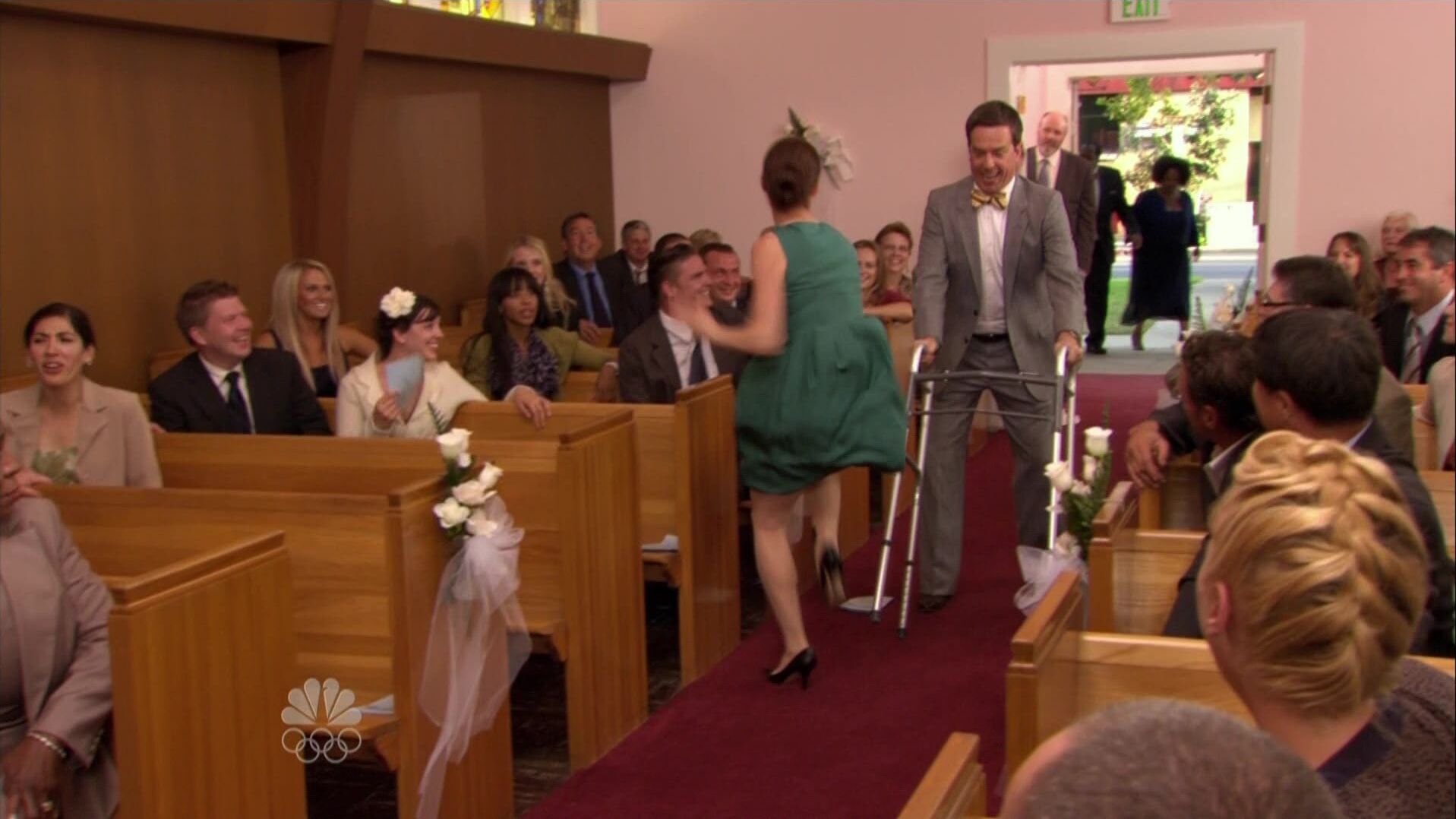 Upskirt from The Office S06E04 Niagara!