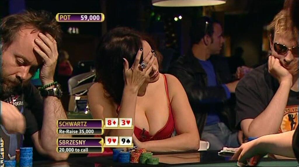 Big Cleavage on Party Poker Wold Open V!