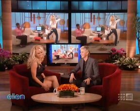 incredible high heel close up on Ellen!