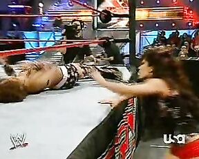 Melina Perez vs Candice Michelle Bra And Panties Match on WWE Raw!