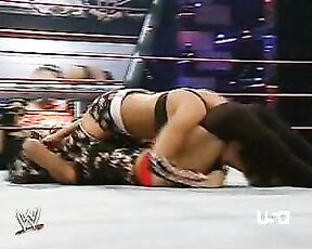 Melina Perez vs Candice Michelle Bra And Panties Match on WWE Raw!