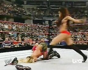 Melina Perez vs Candice Michelle Bra And Panties Match on WWE Raw!