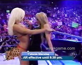 Torrie Wilson and Sable (Rena Mero) from WWE Together kissing and barely wearing anything!