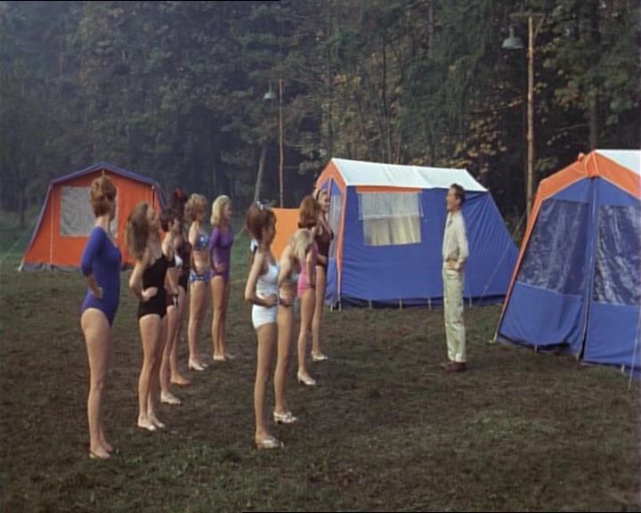 Valerie Leon and Barbara Windsor Topless, Nudity from Carry On Camping!