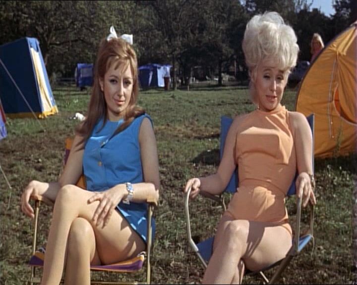 Valerie Leon and Barbara Windsor Topless, Nudity from Carry On Camping!