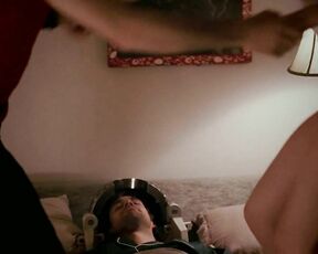 slight see-through jumping in bed and Topless from behind in Eternal Sunshine (HDTV)!