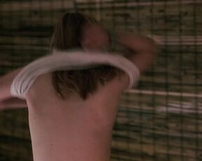 slight see-through jumping in bed and Topless from behind in Eternal Sunshine (HDTV)!