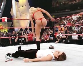 in red Underwear on WWE Raw!