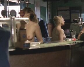 Susie Porter, Victoria Thaine and Unknown Nude behind a counter and in bed in Caterpillar Wish!