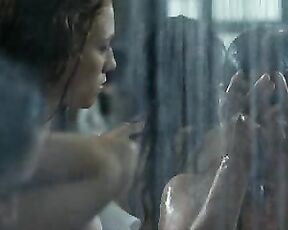 Undressed in a shower with a bunch of other naked women in Golden Door!