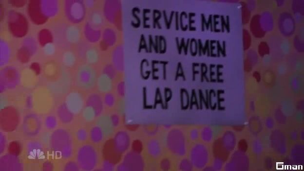 in stripper wear again on My Name is Earl s03e07!