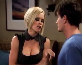 MASSIVE Cleavage on Two and a Half Men!