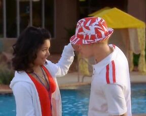 in Red Baywatch Style Bathing Suit in High School Musical 2!