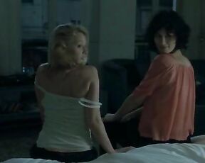 Clotilde Hesme and Ludivine Sagnier changing clothes and kissing each other from Les Chansons DAmour!