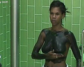 Charley of Big Brother UK 8 in Body Paint!