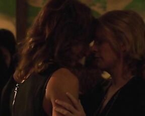 Jennifer Beals and Laurel Holloman kissing on the L Word S05E12!