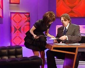 visiting Jonathan Ross and sitting on his lap!