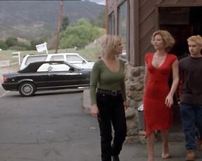 Erika Eleniak and Julie DuPage walking in Betrayal!