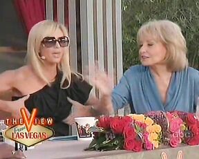 groping herself on The View clip!